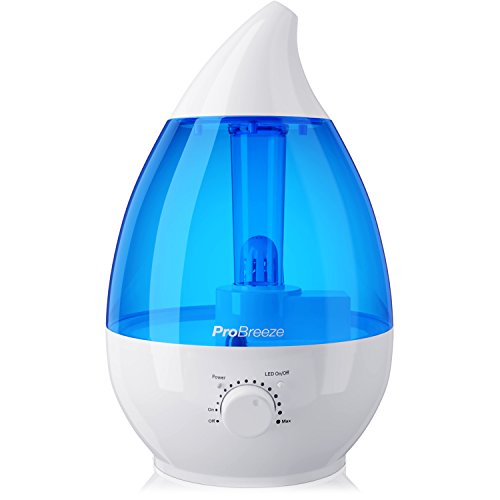Pro Breeze™ 3,8L Ultraschall-Luftbefeuchter mit hoher Wassertankkapazität, Aroma Duftöl Diffusor, Keramik Filter, LED Nachtlicht und automatischer Abschaltung - ideal für Schlafzimmer oder Babyzimmer
